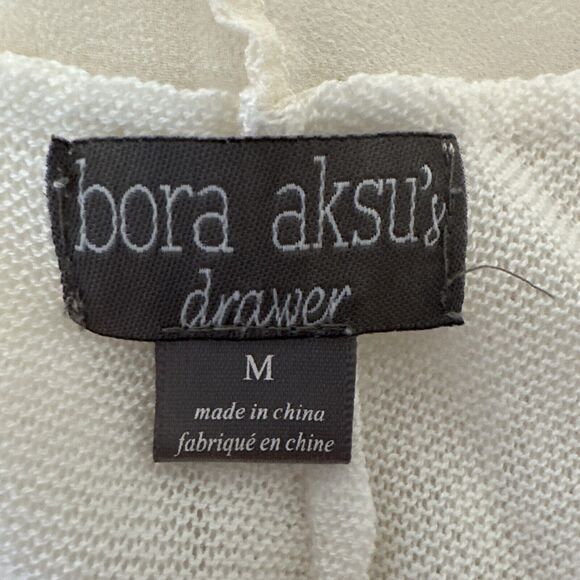 Bora Aksu's Drawer Womens Blouse Top M Medium Ivory Lace Trim Chiffon Coquette - Picture 8 of 9